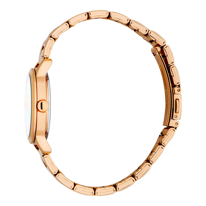 ESPRIT Women Watch, Rose Gold Color Case, White MOP Dial, Rose Gold Color Metal Bracelet, 3 Hands, 3 ATM
