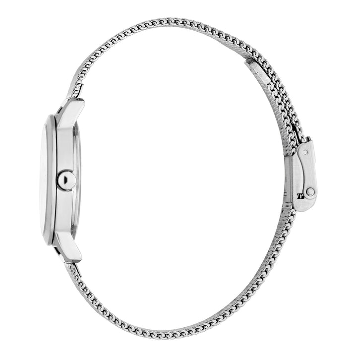 ESPRIT Women Watch, Silver Color Case, Silver Dial, Stainless Steel Mesh Bracelet, 3 Hands, 3 ATM
