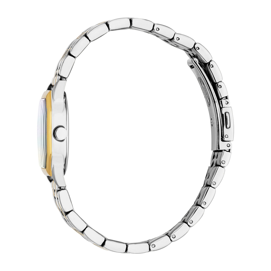 ESPRIT Women Watch, Two Tone Silver & Gold Color Case, White MOP Dial, Two Tone Silver & Gold Color Metal Bracelet, 3 Hands, 3 ATM