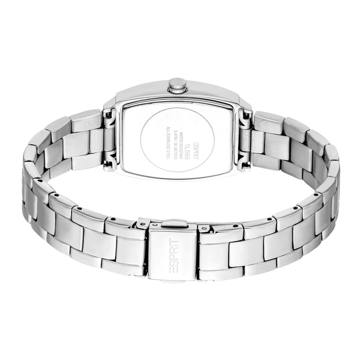 ESPRIT Women Watch, Silver Color Case, Silver Dial, Stainless Steel Metal Bracelet, 3 Hands, 1 ATM