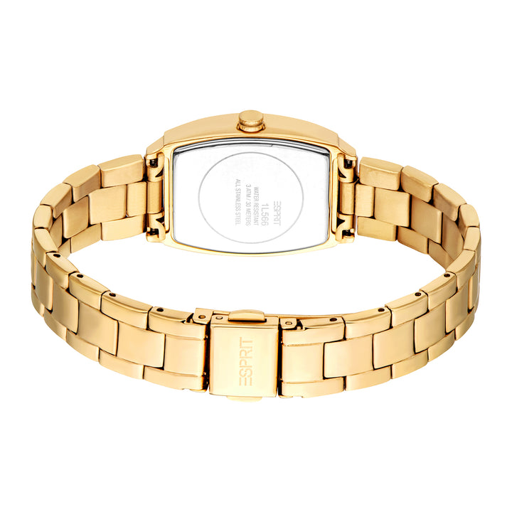 ESPRIT Women Watch, Gold Color Case, Champagne Dial, Gold Color Metal Bracelet, 3 Hands, 1 ATM