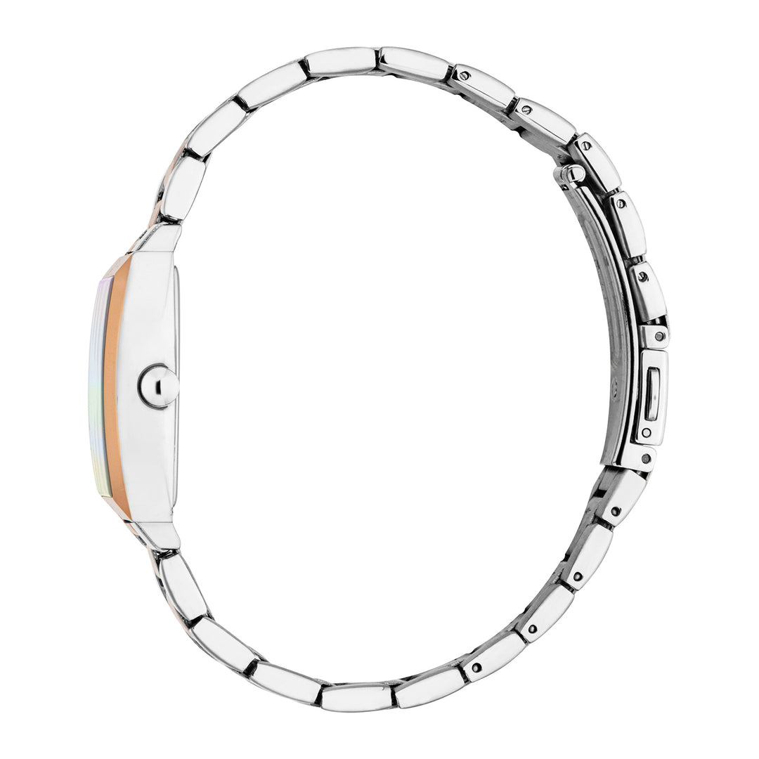 ESPRIT Women Watch, Two Tone Silver & Rose Gold Color Case, White MOP Dial, Two Tone Silver & Rose Gold Color Metal Bracelet, 3 Hands, 1 ATM
