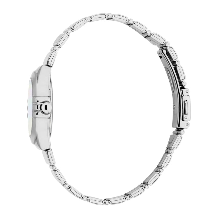 ESPRIT Women Watch, Silver Color Case, White MOP Dial, Stainless Steel Metal Bracelet, 3 Hands, 3 ATM