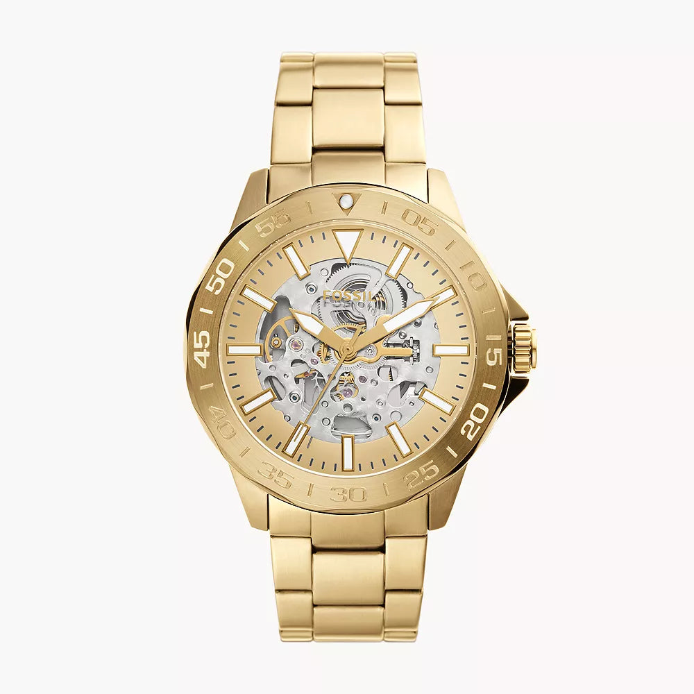 Fossil Bannon Automatic Gold-Tone Stainless Steel Watch - BQ2680