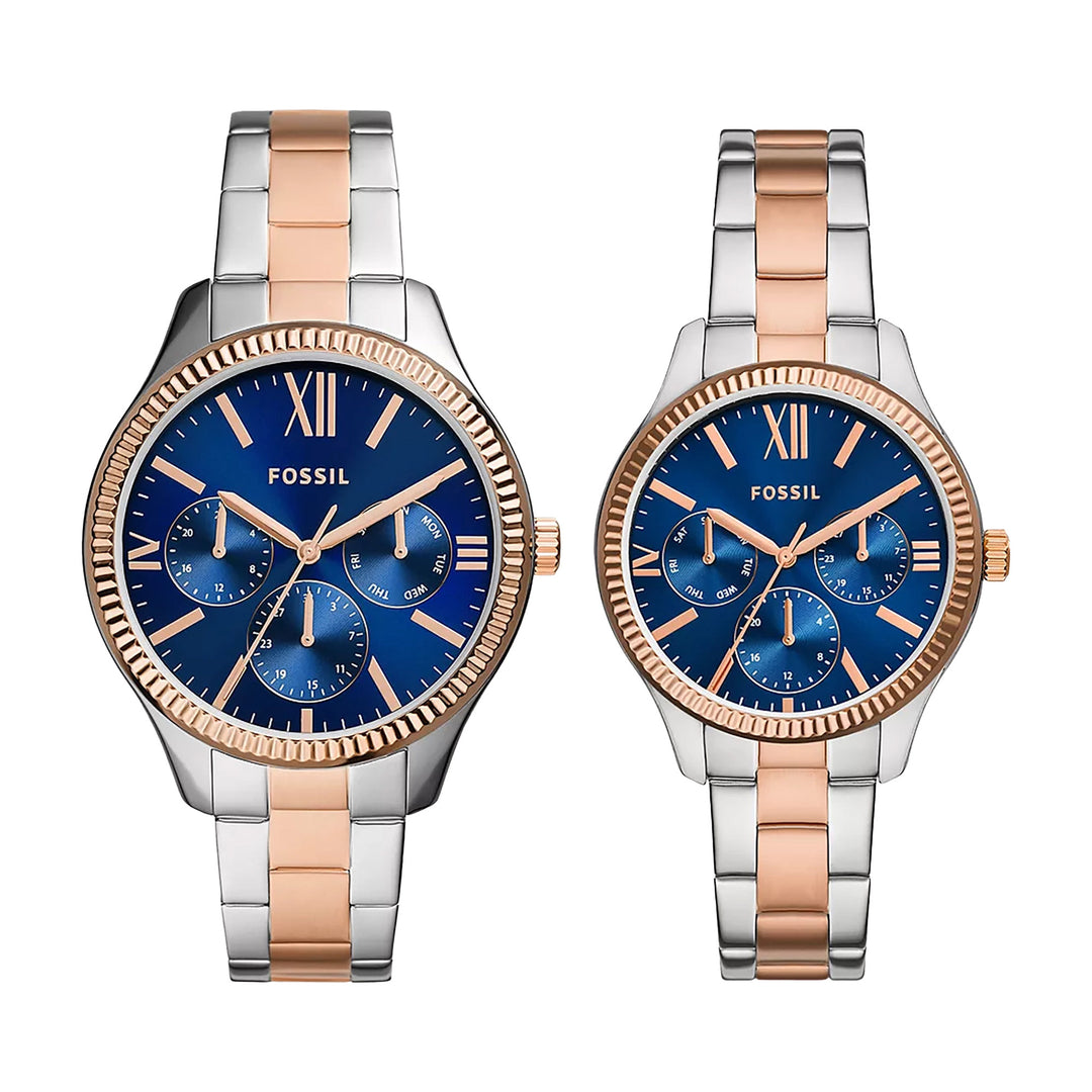 Gift Set Fossil His And Her Watches Fossil Gift Set 2-Tone