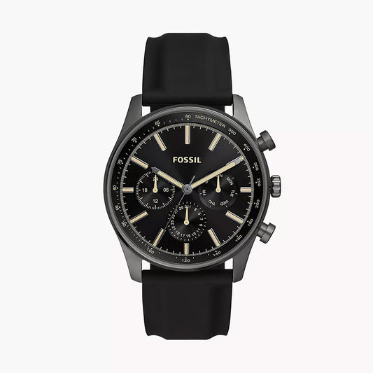 Fossil Sullivan Men's Black Silicone Watch