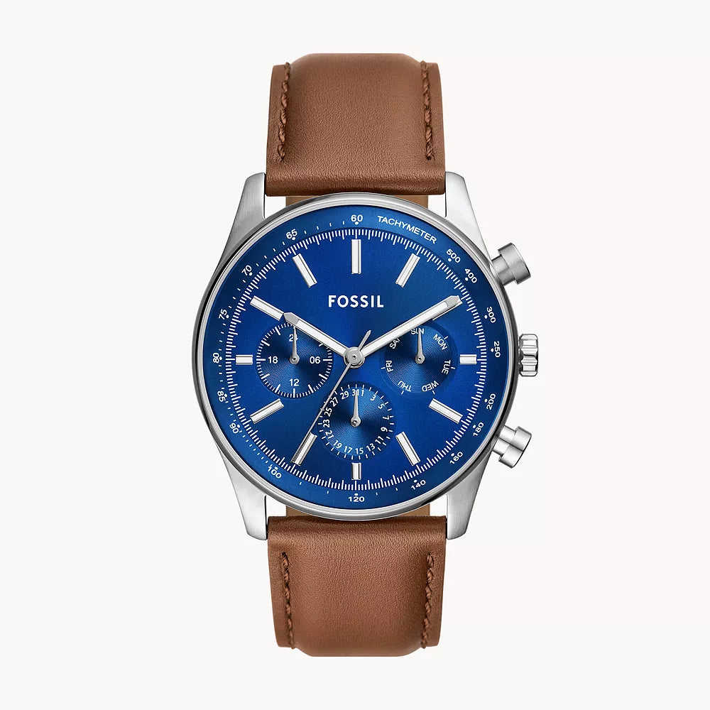 Fossil Sullivan Multifunction Brown LiteHide™ Leather Watch - BQ2857