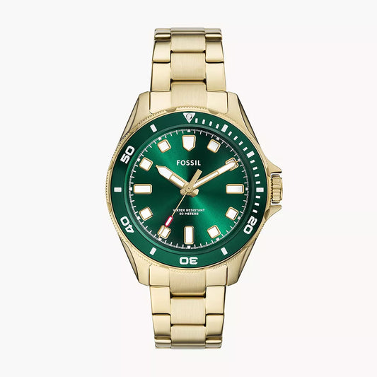 Fossil Dalton Three-Hand Gold-Tone Stainless Steel Watch