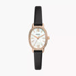 Fossil Penny Three-Hand Black Leather Watch