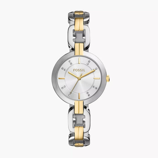 Fossil Kerrigan Three-Hand Two-Tone Stainless Steel Watch