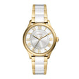 Fossil Women's Gilmore Three-Hand Date Gold-Tone and White Ceramic Watch