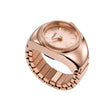 Fossil Watch Ring Two-Hand Rose Gold-Tone Stainless Steel