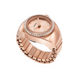 Fossil Watch Ring Two-Hand Rose Gold-Tone Stainless Steel
