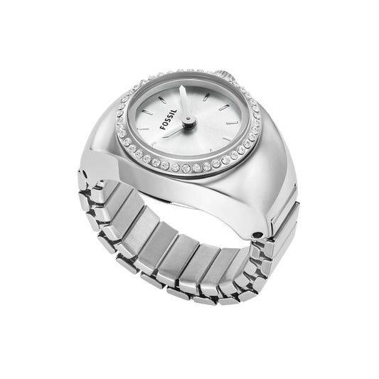 Fossil Watch Ring Two-Hand Stainless Steel