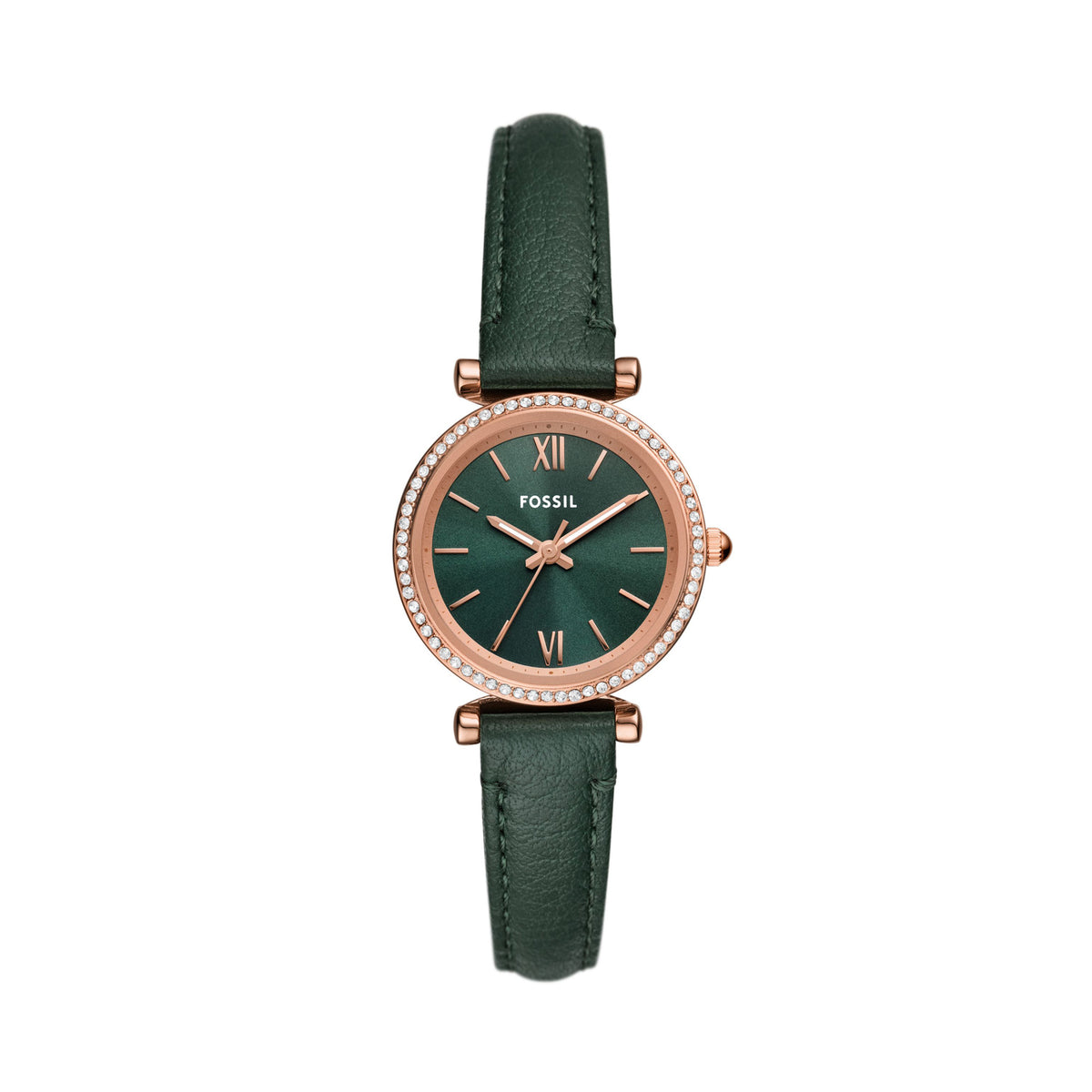 Fossil Carlie Rose Gold Pro-Planet Leather Women's Watch