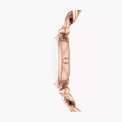 Fossil Women's Carlie Three-Hand Rose Gold-Tone Stainless Steel Watch and Bracelet Set - ES5378SET