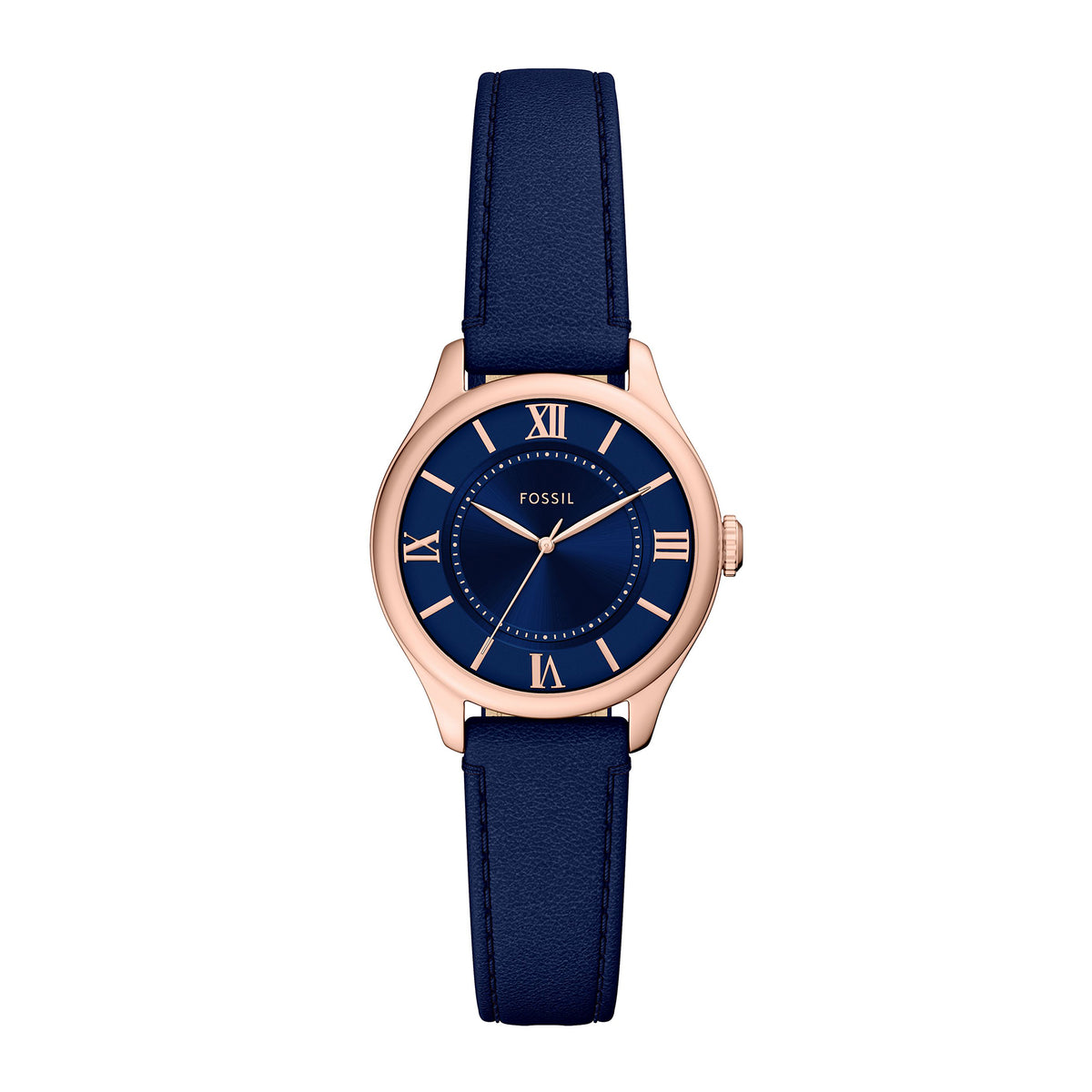 Fossil Women's Gilmore Three-Hand Navy Croco Leather Watch