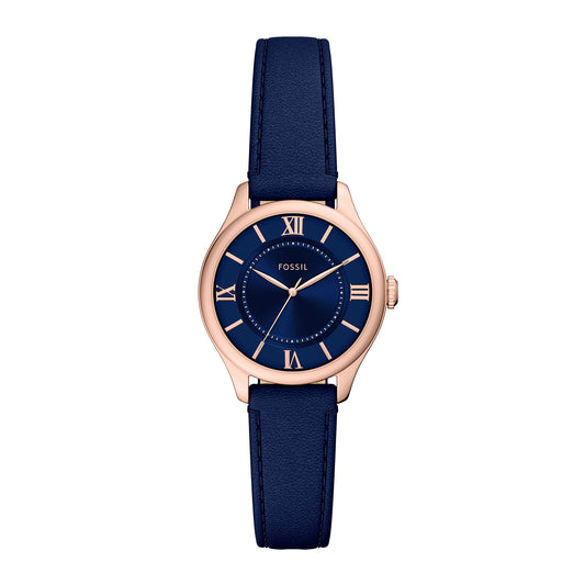 Fossil Women's Gilmore Three-Hand Navy Croco Leather Watch