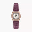 Fossil Women's Harlow Three-Hand Burgundy Croco Leather Watch
