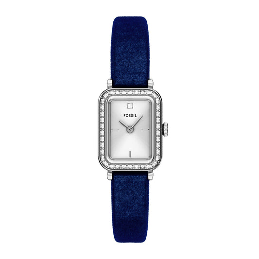 Fossil Women's Raquel Mini Two-Hand Navy Velvet Watch