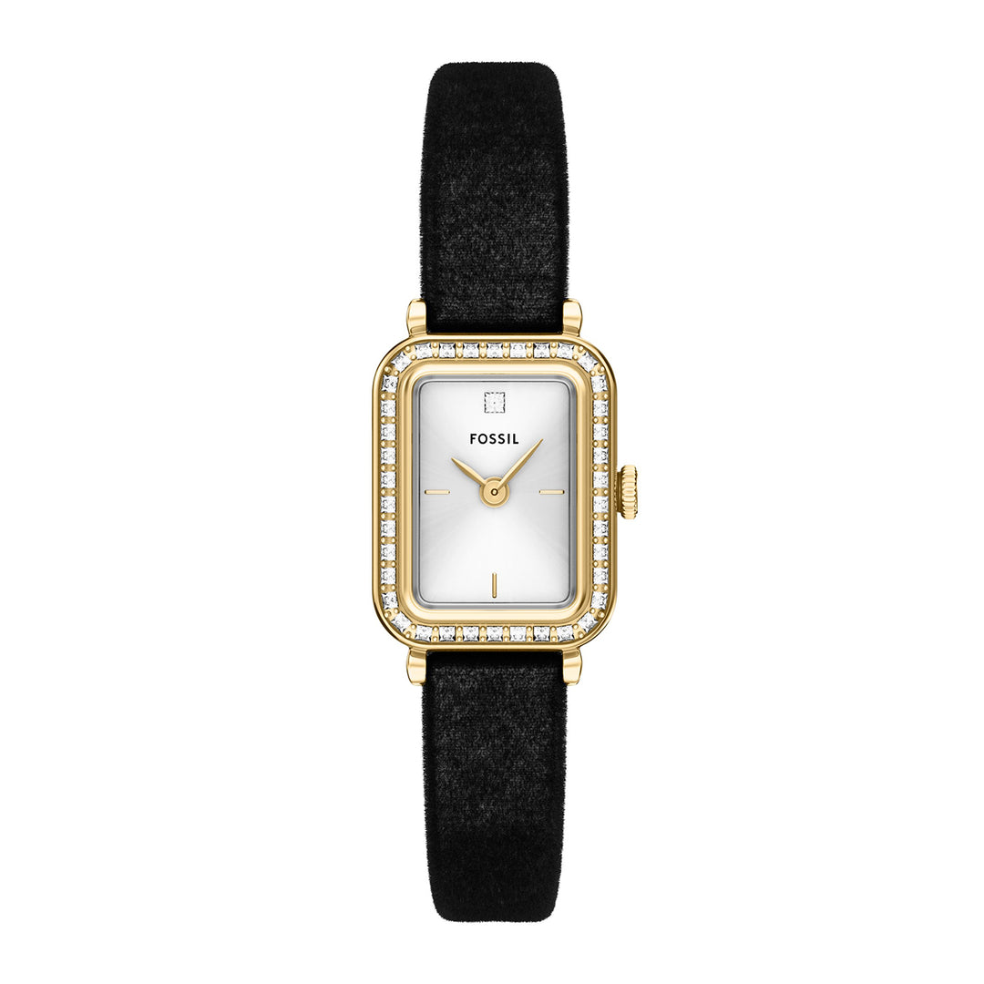 Fossil Women's Raquel Mini Two-Hand Black Velvet Watch