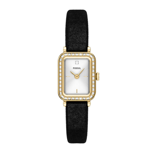 Fossil Women's Raquel Mini Two-Hand Black Velvet Watch