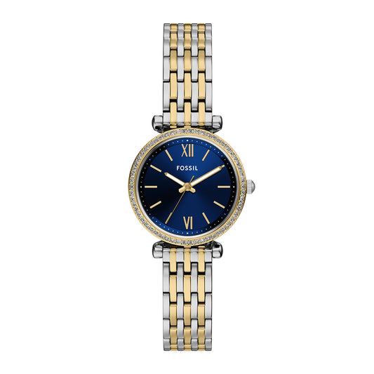 Fossil Women's Carlie Mini Three-Hand Two-Tone Stainless Steel Watch