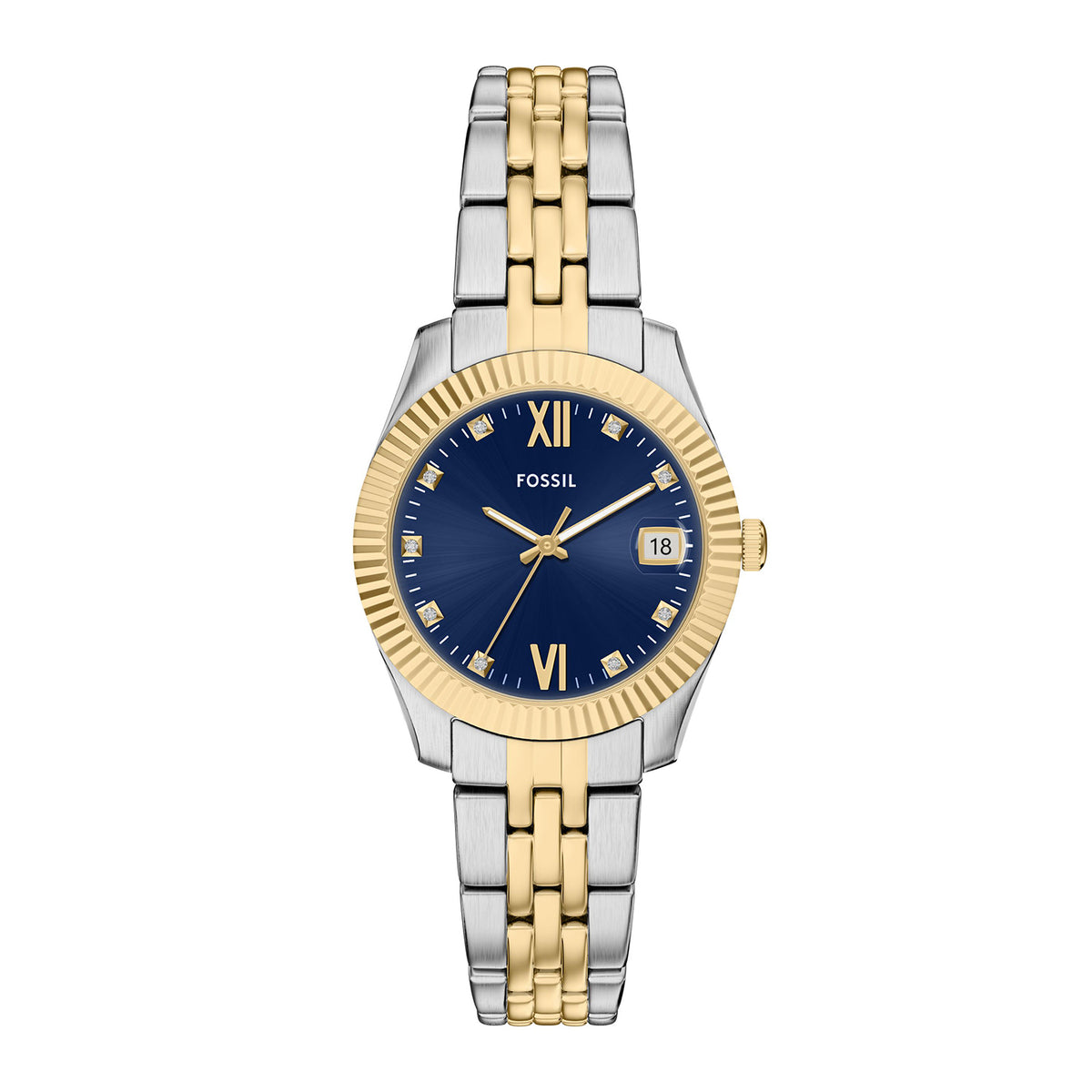 Fossil Women's Scarlette Three-Hand Two-Tone Stainless Steel Watch