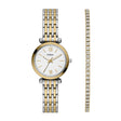 Fossil Women's Carlie Mini Three-Hand Two-Tone Stainless Steel Watch Set