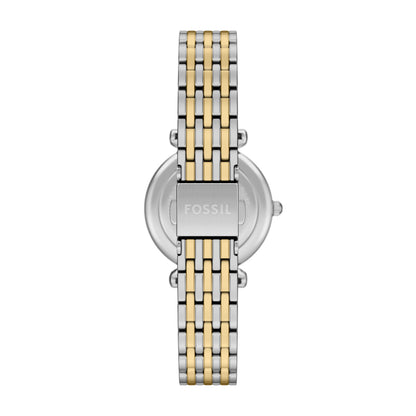 Fossil Women's Carlie Mini Three-Hand Two-Tone Stainless Steel Watch Set - ES5450SET