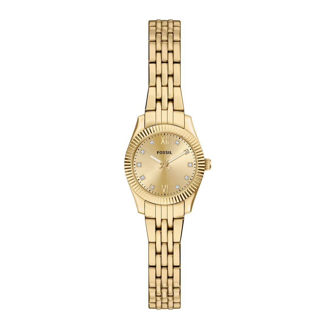 Fossil Women's Scarlette Mini Three-Hand Gold-Tone Stainless Steel Watch