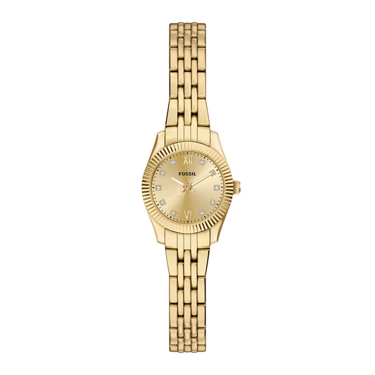 Fossil Women's Scarlette Mini Three-Hand Gold-Tone Stainless Steel Watch