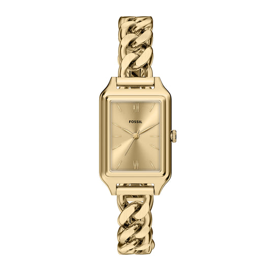 Fossil Women's Raquel Three-Hand Gold-Tone Stainless Steel Watch