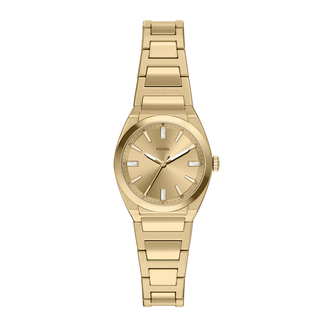Fossil Women's Everett 27mm Three-Hand Gold-Tone Stainless Steel Watch