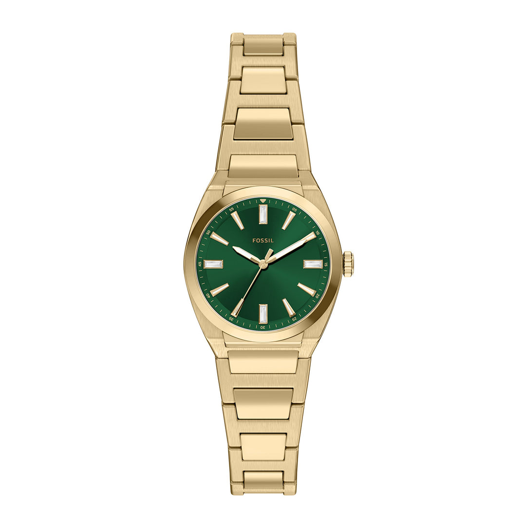 Fossil Women's Everett 27mm Three-Hand Gold-Tone Stainless Steel Watch