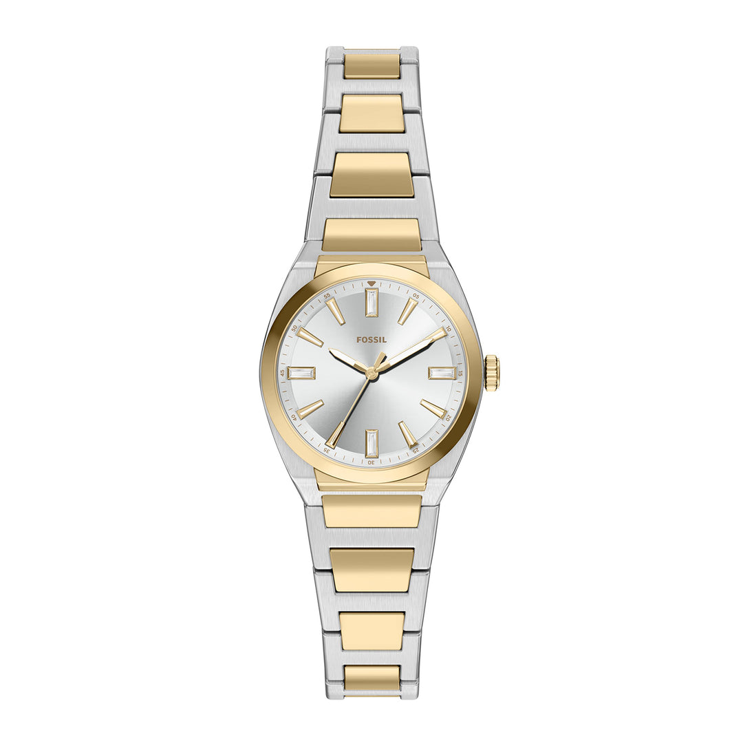 Fossil Women's Everett 27mm Three-Hand Two-Tone Stainless Steel Watch