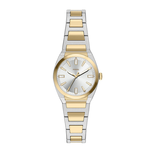Fossil Women's Everett 27mm Three-Hand Two-Tone Stainless Steel Watch