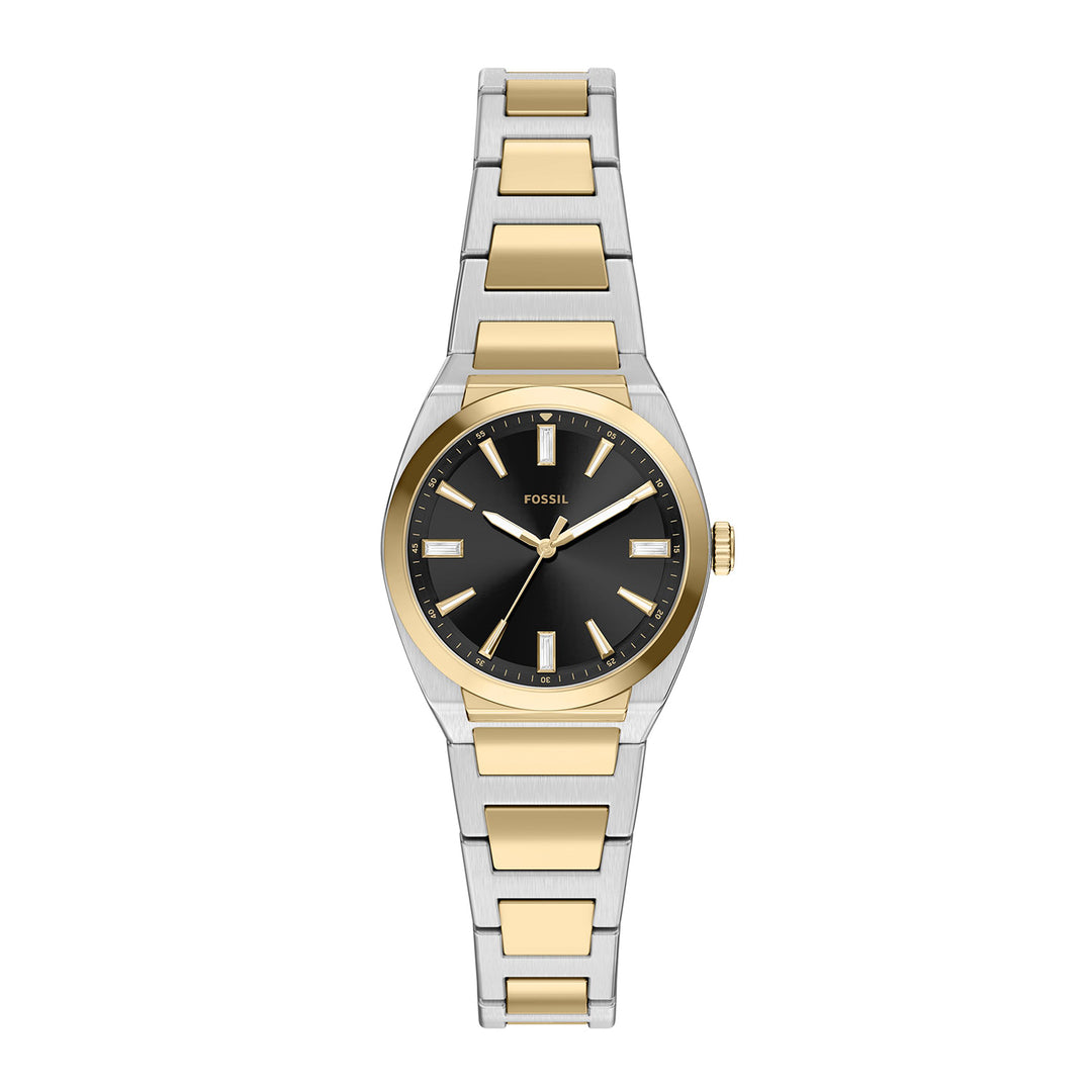 Fossil Women's Everett 27mm Three-Hand Two-Tone Stainless Steel Watch