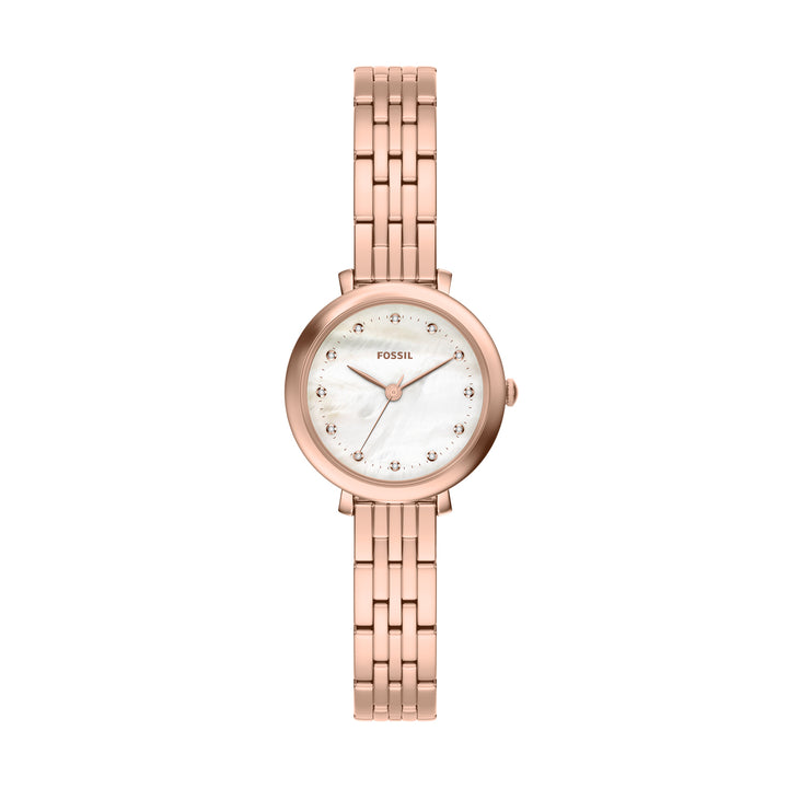 Fossil Women's Jacqueline Three-Hand Rose Gold-Tone Stainless Steel Watch