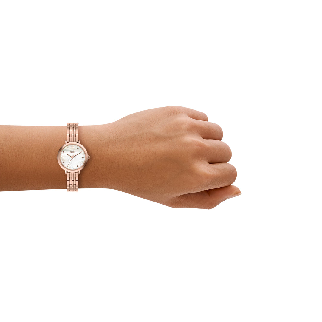 Fossil Women's Jacqueline Three-Hand Rose Gold-Tone Stainless Steel Watch