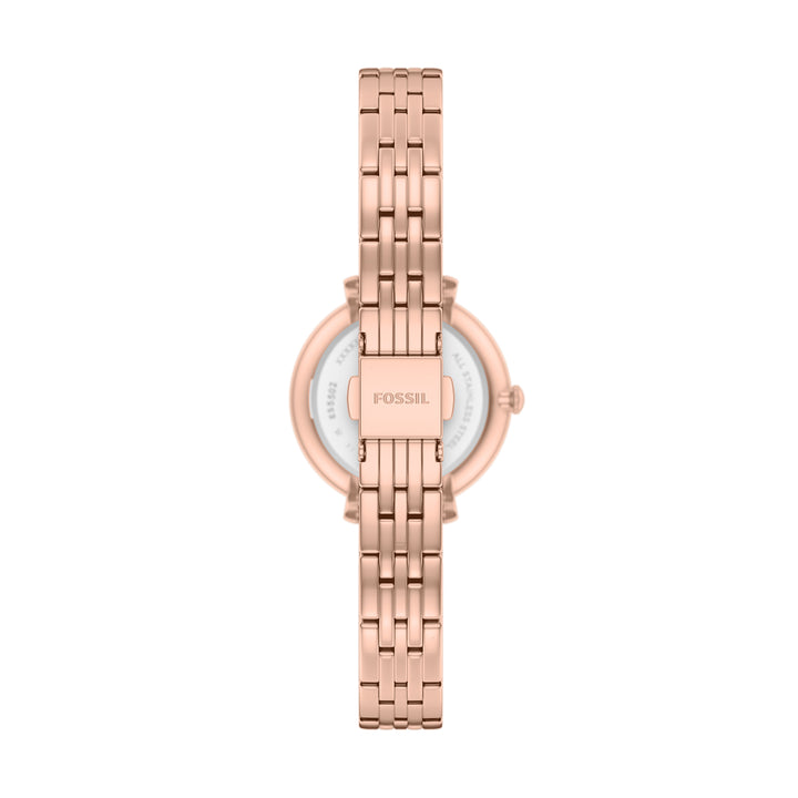 Fossil Women's Jacqueline Three-Hand Rose Gold-Tone Stainless Steel Watch