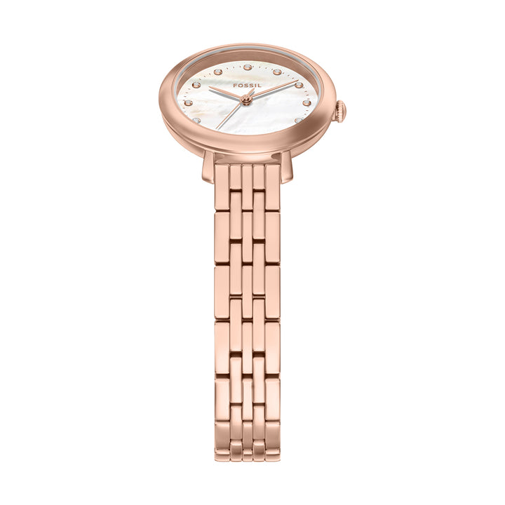 Fossil Women's Jacqueline Three-Hand Rose Gold-Tone Stainless Steel Watch