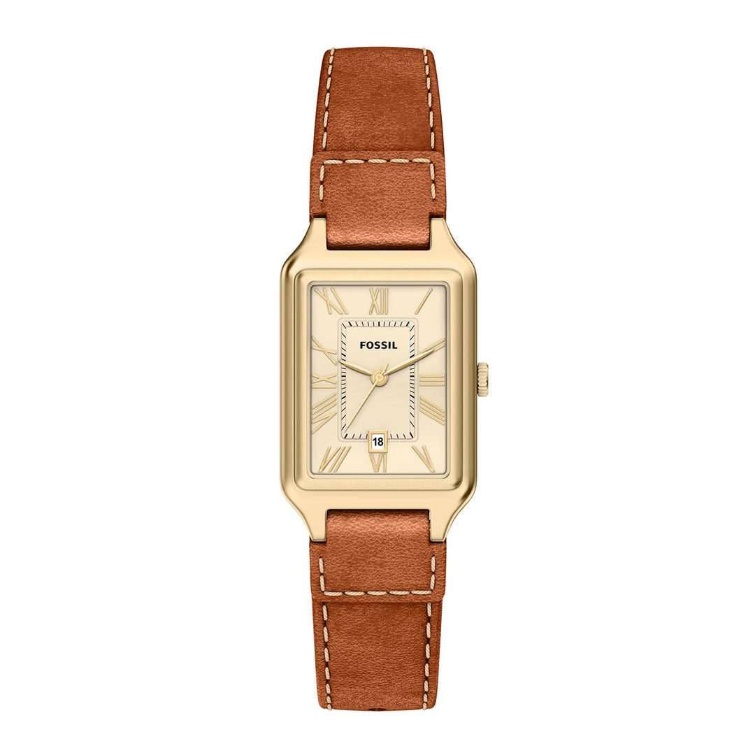 Fossil Women's Raquel 23mm Three-Hand Date Medium Brown Leather Watch