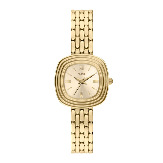 Fossil Women's Genevive Three-Hand Gold-Tone Stainless Steel Watch