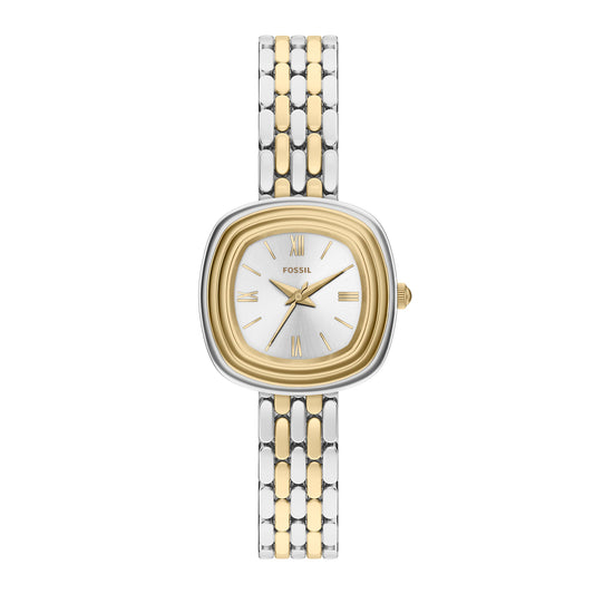 Fossil Women's Genevive Three-Hand Two-Tone Stainless Steel Watch