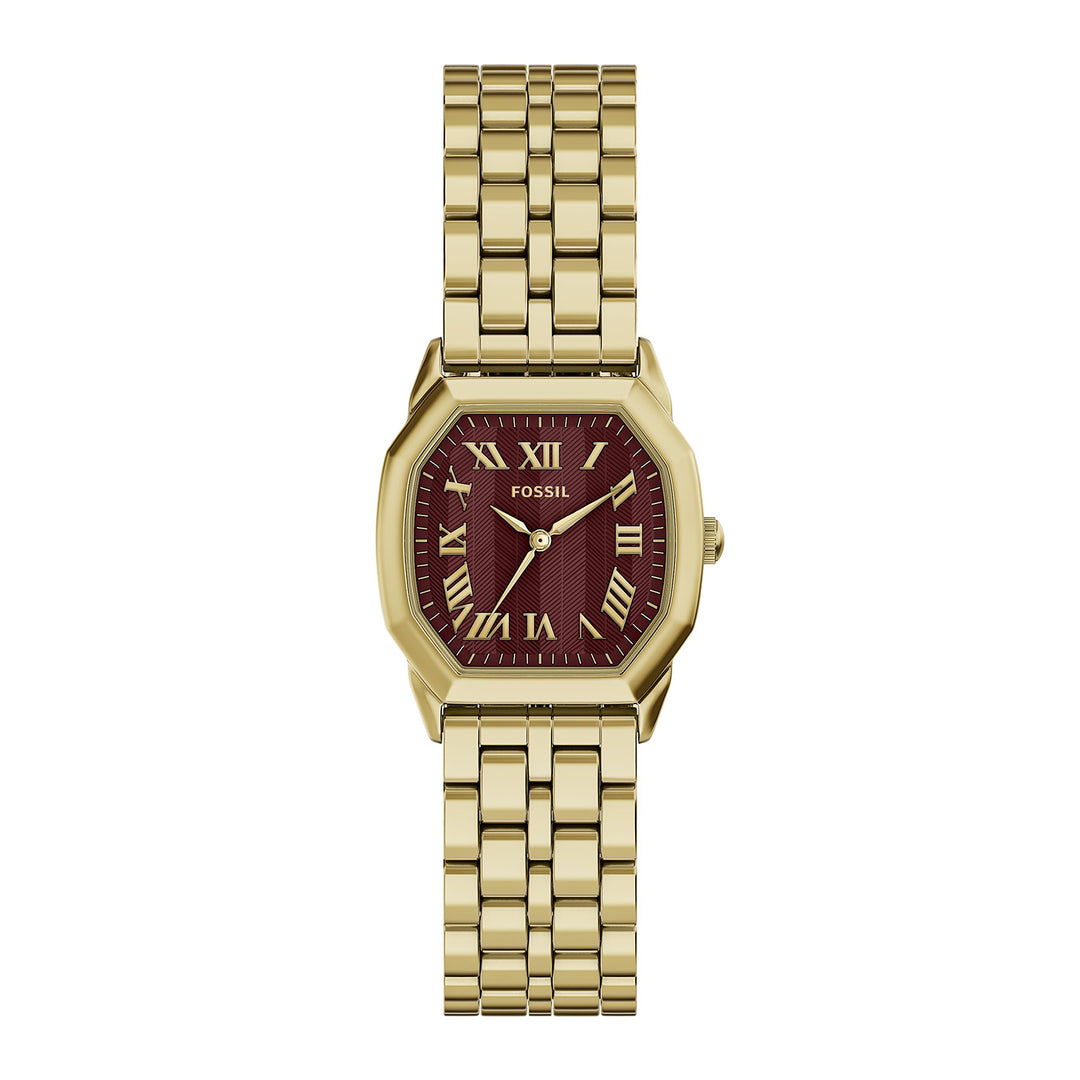 Fossil Women's Harlow 27mm Three-Hand Gold-Tone Stainless Steel Watch