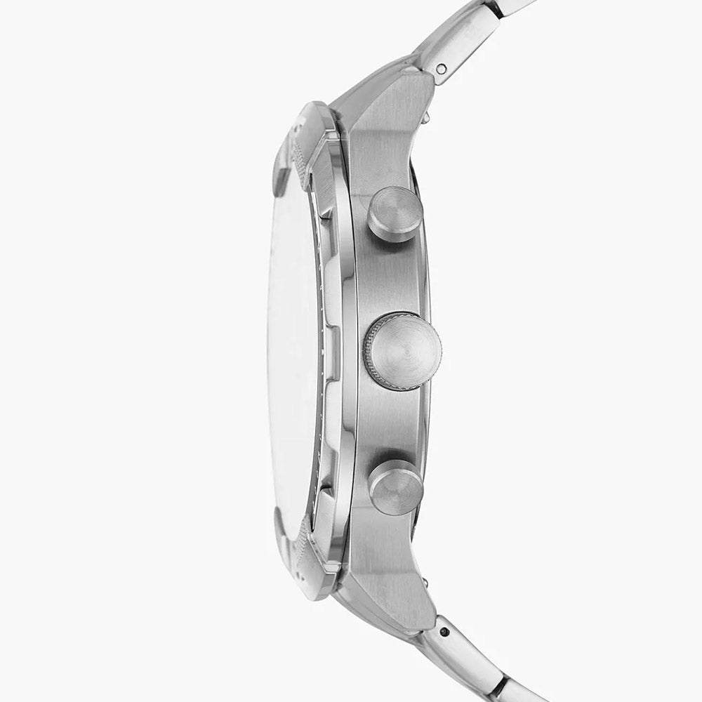 Fossil Bronson Chronograph Silver Stainless Steel Men's Watch and Interchangeable Strap Set