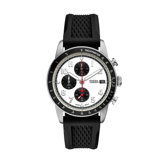 Fossil Sport Tourer Chronograph Black Silicone Watch