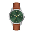 Fossil Minimalist Three-Hand Brown Leather Watch