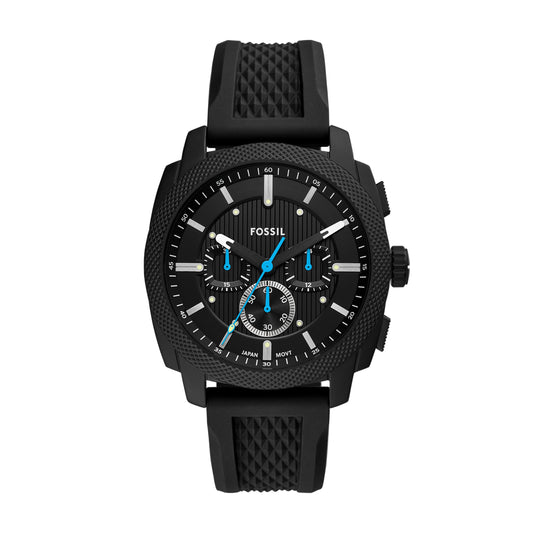 Fossil Machine Chronograph Black Silicone Watch